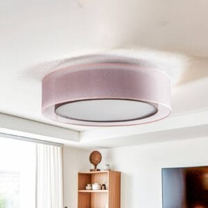 Svítidlo Euluna světle hnědá textil/folie/kov