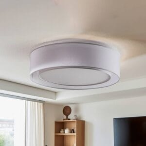 Svítidlo Euluna šedá textil/folie/kov