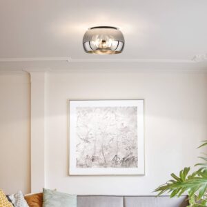 Svítidlo FISCHER & HONSEL kouřově šedá - transparentní/černá matná sklo/kov