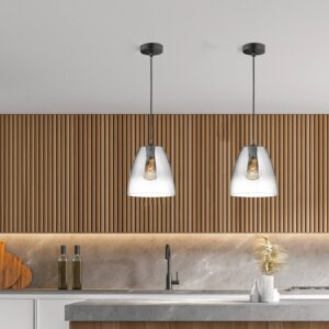 Svítidlo FISCHER & HONSEL kouřově šedá - transparentní/čirá/černá matná sklo/kov