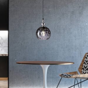 Svítidlo FISCHER & HONSEL kouřově šedá - transparentní/nikl matný sklo/kov