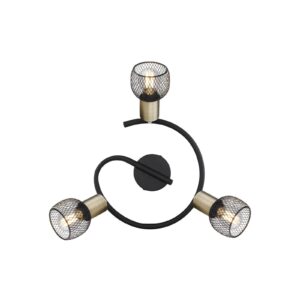 Svítidlo Globo černá/patinovaná mosaz železo