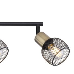 Svítidlo Globo černá/patinovaná mosaz železo