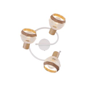 Svítidlo Globo bílá/hnědá železo/konopné lano