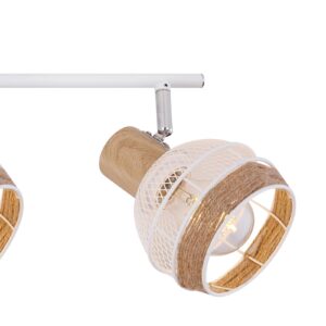 Svítidlo Globo bílá/hnědá železo/konopné lano