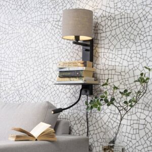 Svítidlo It's about RoMi černý/béžový železo/textil