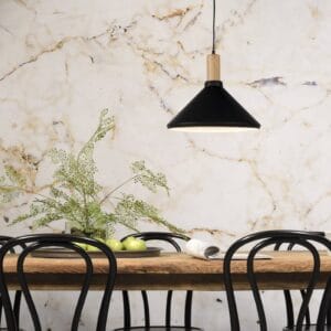 Svítidlo It's about RoMi černá/přírodní železo/jasanové dřevo