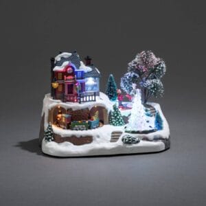 Svítidlo Konstsmide Christmas bílá/zelená/hnědá plast