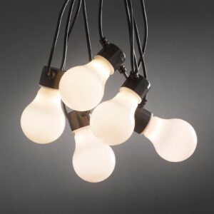 Svítidlo Konstsmide Christmas černý/bílý opál Plastové