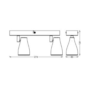 Svítidlo LEDVANCE šedá plast/kov