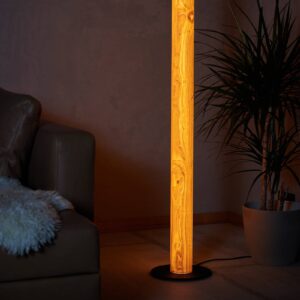 Svítidlo LeuchtNatur dub černý dřevo/ocel/akryl