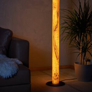 Svítidlo LeuchtNatur jasan/černá dřevo/ocel/akryl