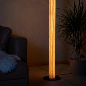 Svítidlo LeuchtNatur ořech/černá dřevo/ocel/akryl