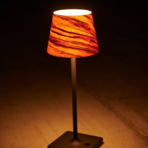 Svítidlo LeuchtNatur ořech/černá dřevo/kukuřičný škrob/kov