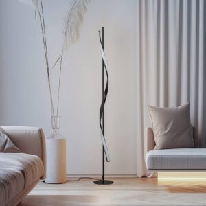 Svítidlo Lindby pískově černá ocel/hliník