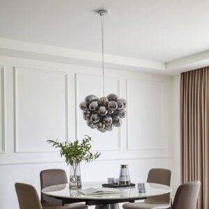 Svítidlo Lucande kouřově šedá sklo