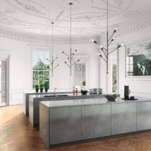 Svítidlo Modo Luce šedá/mosaz kov