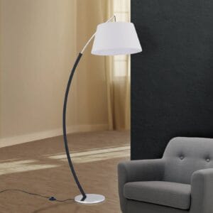 Svítidlo Orion chrom/černá/opálová bílá ocel/len