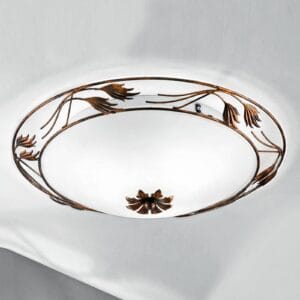 Svítidlo Orion zlatá starožitná/opálová bílá Ocel/sklo