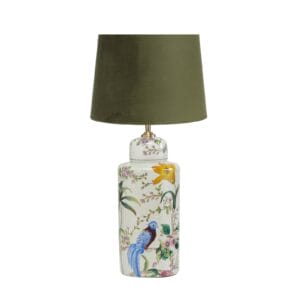 Svítidlo PR Home zelená/barevná keramika/samet