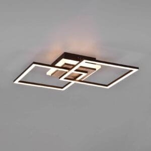 Svítidlo Reality Leuchten světlé dřevo/černá/satinovaná dřevovláknitá deska střední hustoty (MDF)/plast