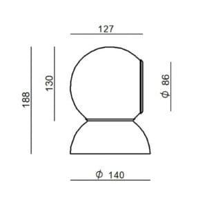Svítidlo Stilnovo bílá železo/polykarbonát