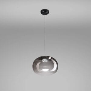 Svítidlo Stilnovo kouřově šedá/černá sklo/kov