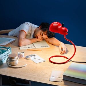 Svítidlo Stilnovo červená kov