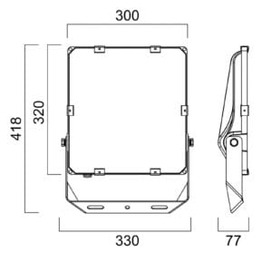Svítidlo Sylvania černá hliník