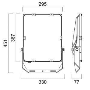 Svítidlo Sylvania černá hliník