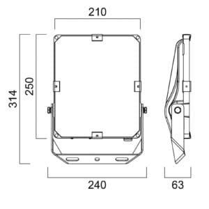 Svítidlo Sylvania černá hliník