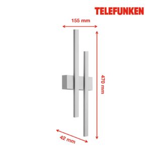 Svítidlo Telefunken stříbrná kov/plast