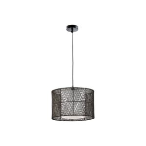 Svítidlo Viokef černá ocel/bambus/textil