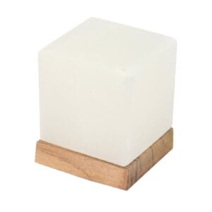 Svítidlo Wagner Life bílá/dřevo solný kámen/akátové dřevo