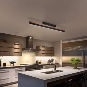 Svítidlo quitani ořech/matná černá Masivní ořech Hliník/ocel/mosaz