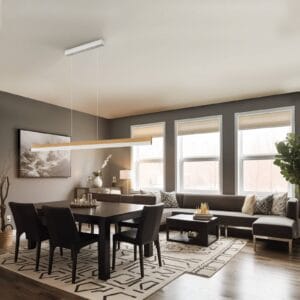 Svítidlo quitani přírodní dub/matný nikl Dubový masiv/hliník/ocel/mosaz