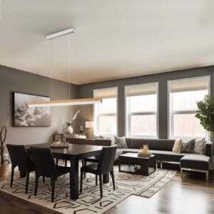 Svítidlo quitani přírodní dub/matný nikl Dubový masiv/hliník/ocel/mosaz