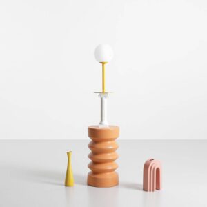 Svítidlo ALDEX hořčicově žlutá/bílá mražená kov/sklo