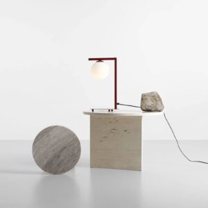 Svítidlo ALDEX vínově červená/opálová kov/sklo