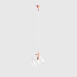 Svítidlo ALDEX korálová/čirá sklo/kov