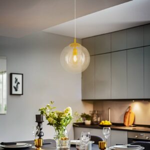 Svítidlo ALDEX hořčicově žlutá/čirá sklo/kov