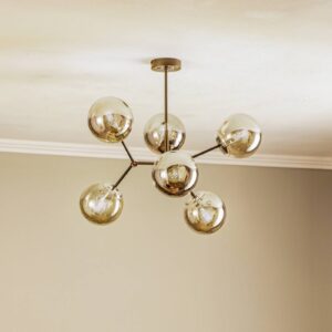 Svítidlo Alfa černá/stříbrná/transparentní kov/sklo