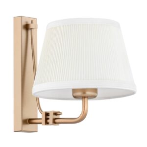 Svítidlo Argon starožitná zlatá/bílá ocel/textil