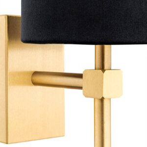 Svítidlo Argon mosaz/černý velur/ocel