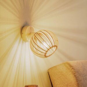 Svítidlo Argon světlé dřevo/bílá dřevo/ocel