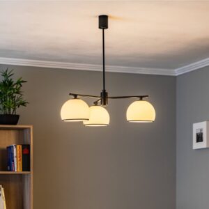 Svítidlo Argon černá/bílá kov/sklo