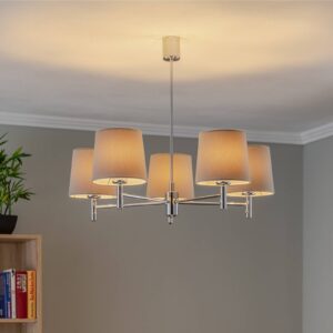 Svítidlo Argon chrom/šedá velur/ocel