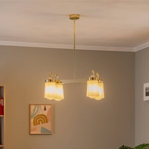 Svítidlo Argon bílá/mosaz Sklo/kov