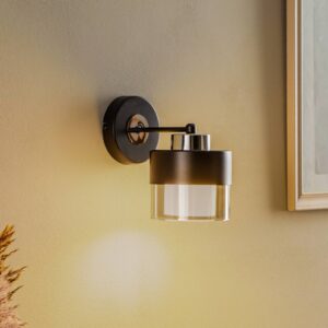 Svítidlo Avonni černá/kouřově šedá/opálová železo/sklo