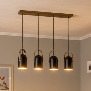 Svítidlo Avonni antická zlatá/černá železo/kov